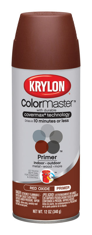 Krylon ColorMaster Interior and Exterior Primer 12 oz. Red Smooth