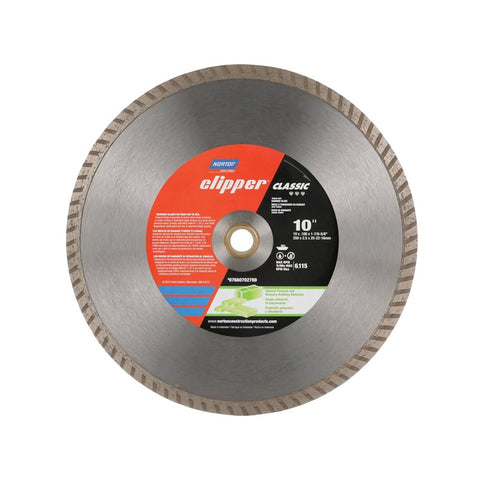 Norton Clipper Classic Series 07660702787 Diamond Saw Blade, 7 in Dia, 7/8 to 5/8 in Arbor, Turbo Rim