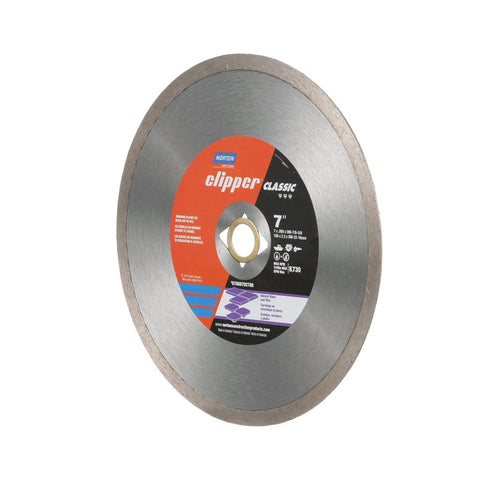 Norton Clipper Classic 07660702788 Dry Continuous Rim Tile Blade, 7 in W, Diamond