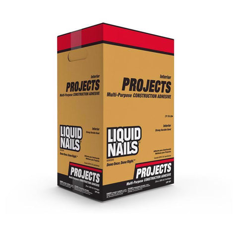 Liquid Nails Project Synthetic Rubber Construction Adhesive 28 oz, Pack of 12