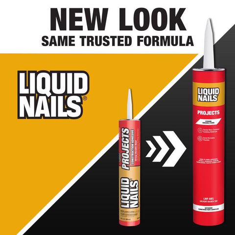 Liquid Nails Project Synthetic Rubber Construction Adhesive 28 oz, Pack of 12