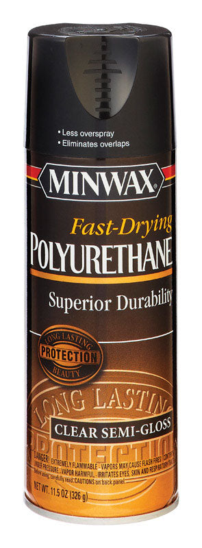 Minwax Semi-Gloss Clear Fast-Drying Polyurethane 11.5 oz.