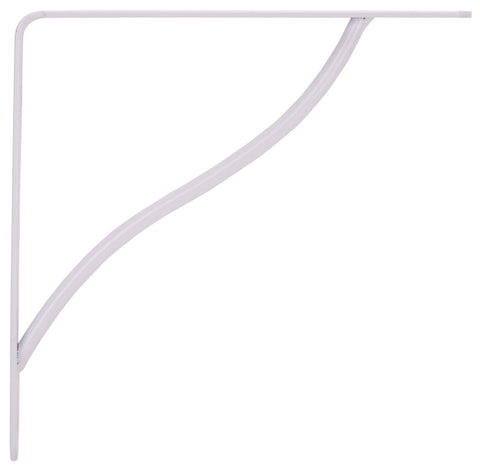 ProSource SB-010PS Decorative and Elegant Shelf Bracket, 220 lb/Pair, 8 in L, 8 in H, Steel, White