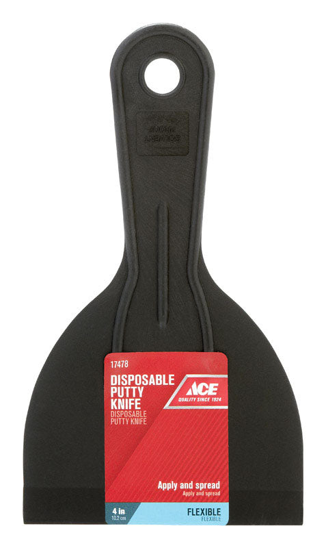 Ace Disposable 4 in. W Plastic Flexible Putty Knife