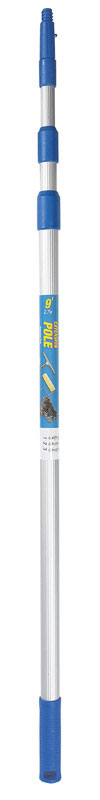 Ettore Extension Pole Silver/Blue Aluminum 9 ft. L x 1 in. Dia.