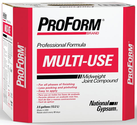 Proform JT0087 Multi-Use Joint Compound, Paste, Gray, 3.5 gal