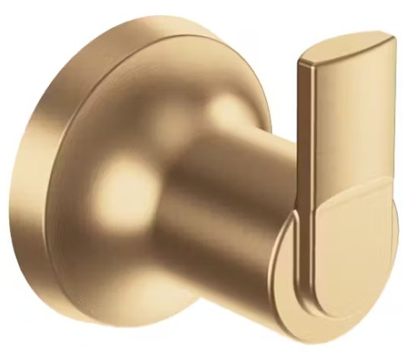 Moen Zyla Series Y1603BZG Robe Hook, Zinc, Bronzed Gold, Wall
