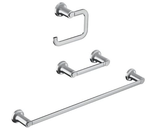 Moen Zyla Series Y1633CH Bathroom Hardware Set, Zinc, Chrome, 3-Piece