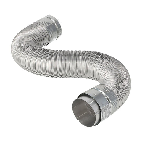 Selkirk 4EFC-5S Expandable Flexible Gas Vent Connector, 60 in OAL, Aluminum/Steel, Silver, Galvanized
