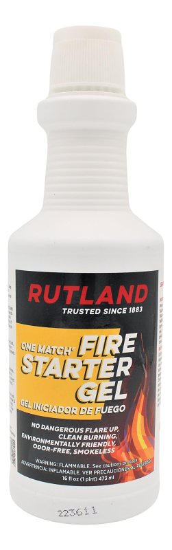 Rutland 49 Fire Starter Gel, 16 oz Starter Weight, Pack of 12