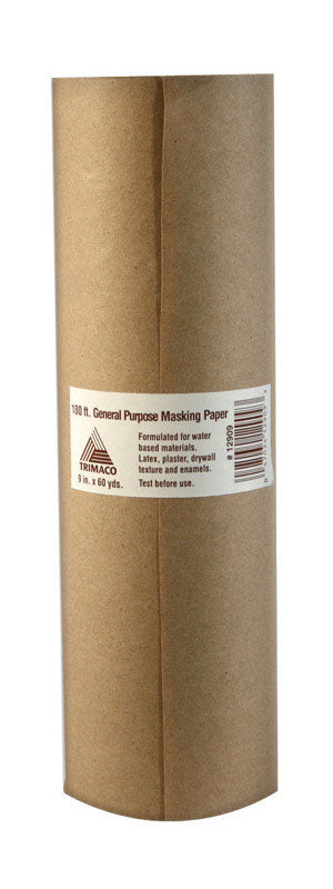 Trimaco 9 in. W x 60 yd. L General Purpose Masking Paper Regular Strength Brown 1 pk