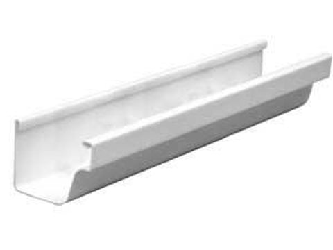 Euramax M0573 Roofing Gutter, 10 ft L, 5 in W, Vinyl, Pack of 8