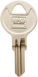 Hy-Ko 11010WTP1 Key Blank, Brass, Nickel, For: Wright Cabinet, House Locks and Padlocks, Pack of 10