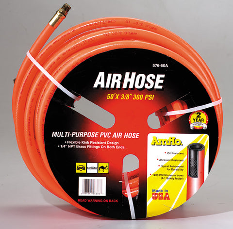 Amflo PVC Air Hose 3/8 in. Dia. x 50 ft. L 300 psi