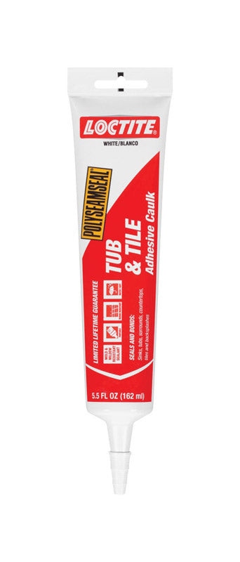 Loctite Acrylic Tub and Tile Adhesive Caulk White 5.5 oz.
