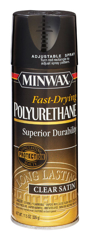 Minwax Satin Clear Fast Drying Polyurethane Spray 11.5 oz.