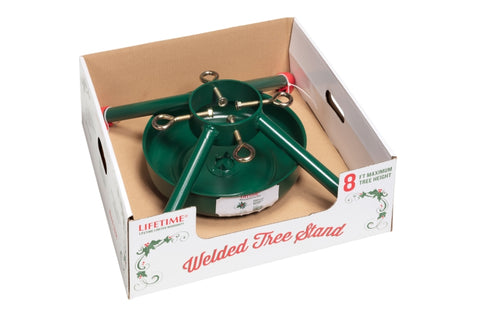 National Holidays 5244 Natural Tree Stand, Steel, Green, Powder-Coated
