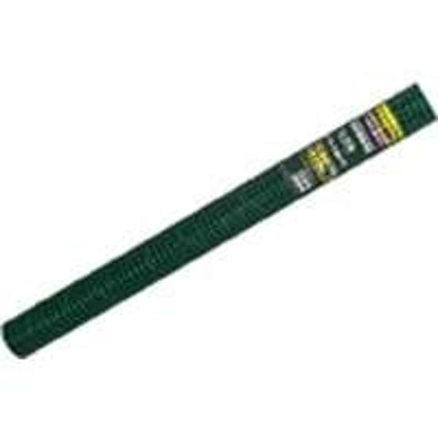 Jackson Wire 11 03 13 25 Hardware Cloth, 5 ft L, 36 in W, 19 ga Gauge, Square Mesh, 1/2 in Mesh, Vinyl-Coated, Green