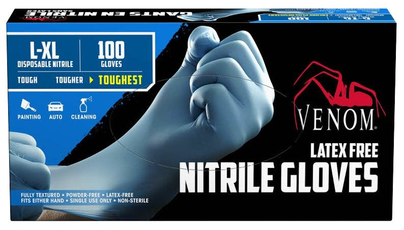 VENOM専用 Venom Steel VEN4145 Non-Sterile Disposable Gloves, L/XL, Nitrile