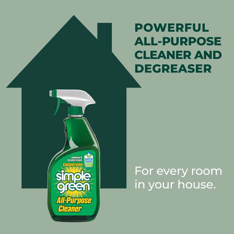 Simple Green 2710001213033 Concentrated All-Purpose Cleaner, 32 oz Bottle, Liquid, Green