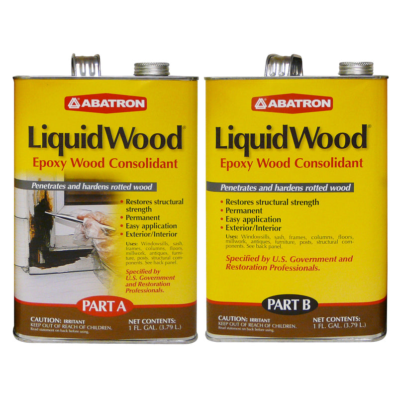 Abatron LiquidWood Transparent Clear Epoxy Wood Consolidant Kit 2 gal ...