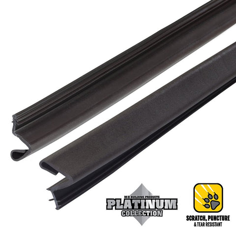M-D 43347 Slide-On Door Seal, 1-1/8 in W, 81 in L, Rubber, Brown, Pack of 20