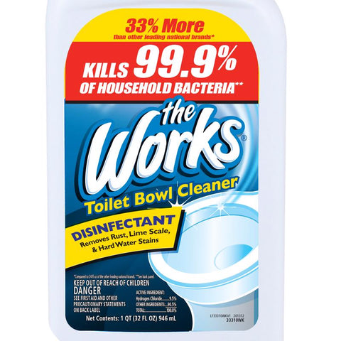 The Works No Scent Toilet Bowl Cleaner 32 oz Liquid, Pack of 12