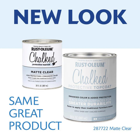 Rust-Oleum Chalked Matte Clear Chalk Paint 30 oz, Pack of 2