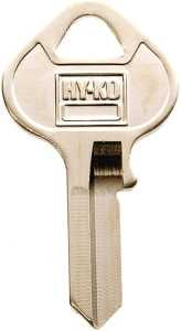 Hy-Ko 11010MH1 Key Blank, Brass, Nickel, For: Master Cabinet, House Locks and Padlocks, Pack of 10