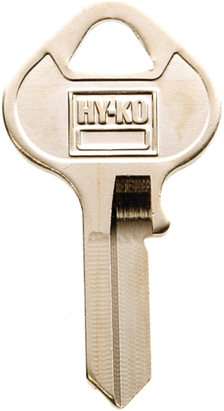 Hy-Ko 11010MH1 Key Blank, Brass, Nickel, For: Master Cabinet, House Locks and Padlocks, Pack of 10