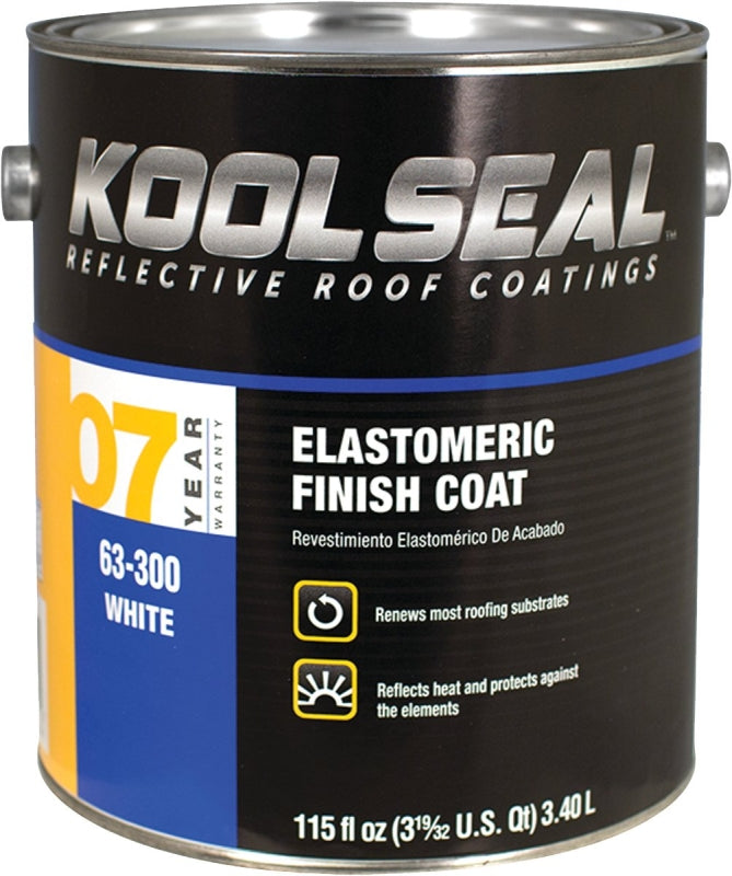 Kool Seal KS0063300-16 Elastomeric Roof Coating, White, 0.9 gal, Pail ...