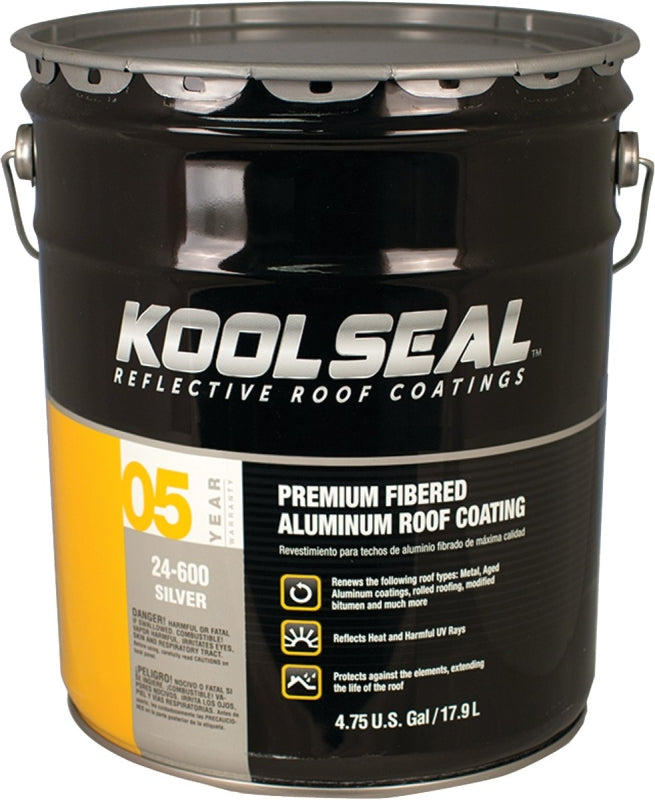 Kool Seal KS0024600-20 Roof Coating, Silver, 5 gal Pail, Liquid – Shell ...