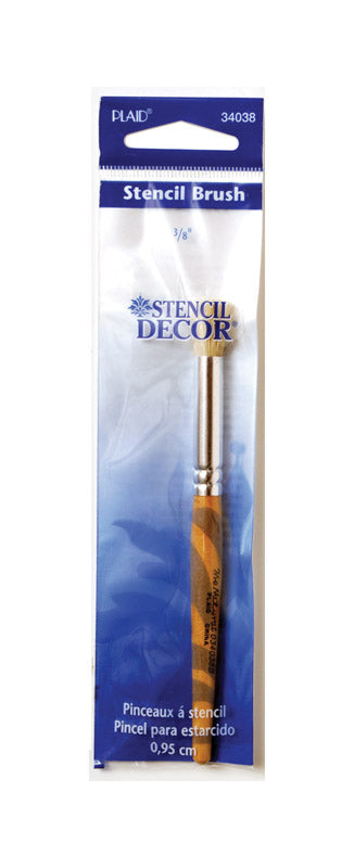 Plaid Stencil Decor 3/8 in. W Round China Bristle Stencil Paint Brush