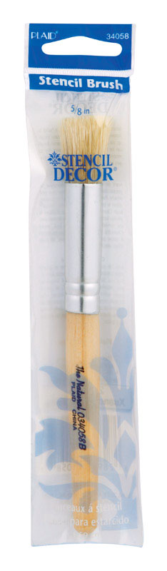 Plaid Stencil Decor 5/8 in. W Round China Bristle Stencil Paint Brush