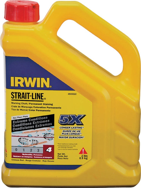 Irwin 4935522 Marking Chalk Refill, 2 lb, Crimson Red, Permanent