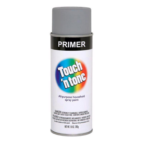 Rust-Oleum Touch n Tone Flat Flat Gray Primer Spray Paint 10 oz, Pack of 6