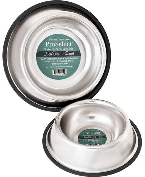 ProSelect ZW142 16/57616 Pet Feeding Dish, M, 16 oz Volume, Stainless Steel, Gold