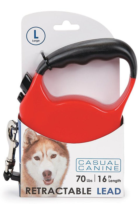 Casual Canine 11612 16 83 Belted Retractable Lead, 16 ft L, Red, Large