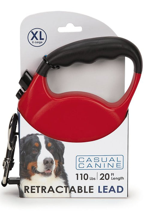 Casual Canine 11613 20 83 Belt Retractable Lead, 20 ft L, Red, Fastening Method: Snap Hook, XL Breed