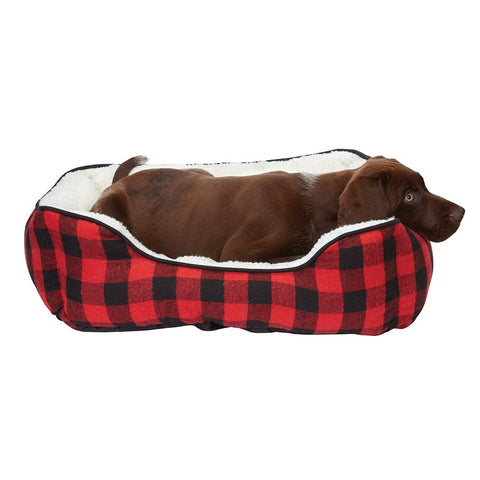 Slumber Pet ZA2227 19 83 Cuddler Bed, 20 in L, 16 in W, Arrow Pattern, Polyester Fill, Sherpa Cover, Red