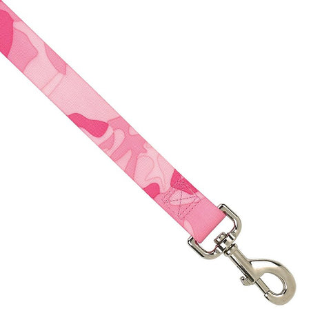 Casual Canine ZA6751 44 75 Camo Dog Leash Lead, 4 ft L, 5/8 in W, Nylon Line, Pink, Fastening Method: Swivel Snap