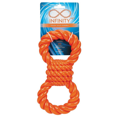 Infinity ZD2058 69 Dog Toy, Figure 8, TPR, Orange