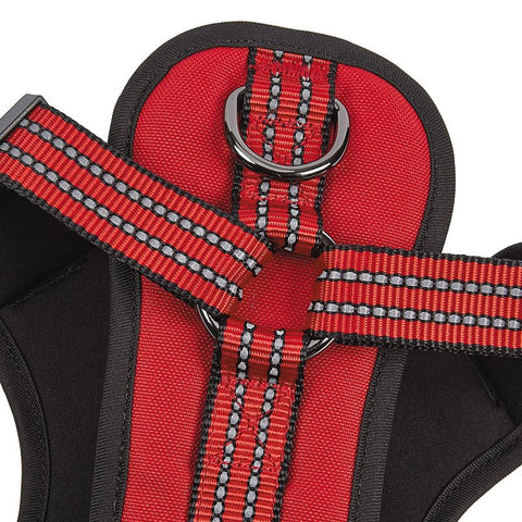 Guardian Gear ZA0031 16 83 Reflective Harness, 18 to 30 in, Fastening Method: O-Ring Strap, Nylon Harness, True Red