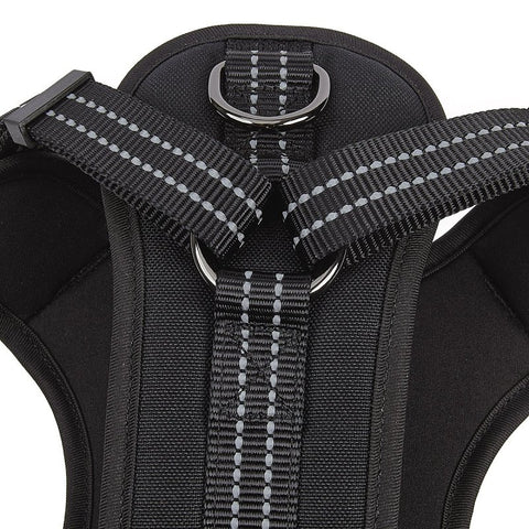 Guardian Gear ZA0031 20 30 Reflective Harness, 24 to 35 in, Fastening Method: O-Ring Strap, Nylon Harness, Jet Black