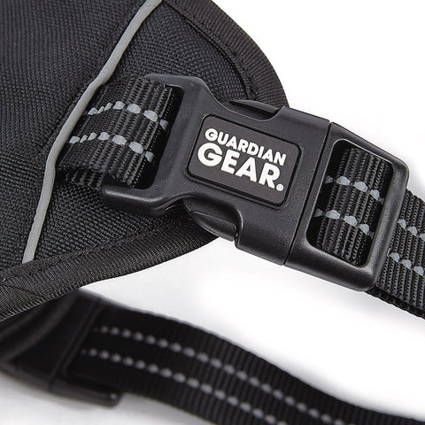Guardian Gear ZA0031 20 30 Reflective Harness, 24 to 35 in, Fastening Method: O-Ring Strap, Nylon Harness, Jet Black
