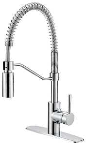 Boston Harbor FP4A0096CP Spring Pull-Down Kitchen Faucet, 1.8 gpm, 1 -Faucet Handle, 1 or 3 Hole -Faucet Hole
