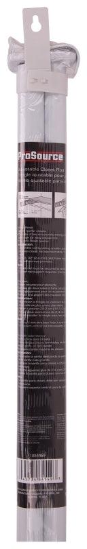 ProSource 21015PHX-PS Adjustable Closet Rod, 72 to 96 in L, Steel