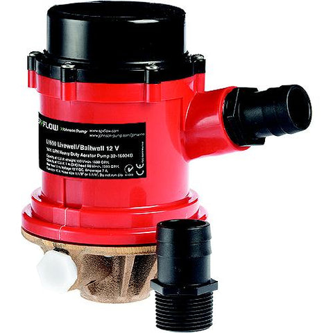 Johnson Pump 16004B24 Model 1600 Pro Series Livewell/Baitwell Pump, 24V