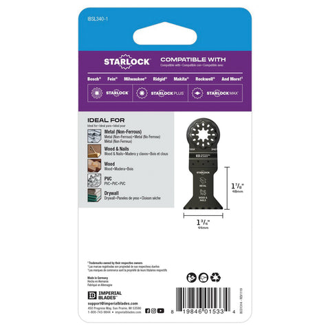 Fein StarlockPlus Bi-Metal E-Cut Universal Saw Blade 1-3/4 in. 1 pk