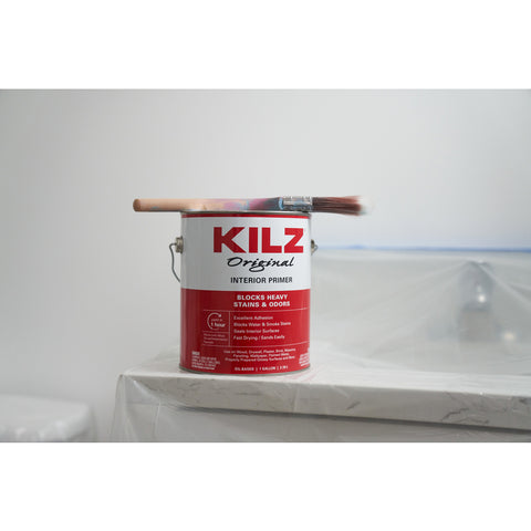 KILZ Original White Flat Oil-Based Alkyd Oil Primer 1 gal, Pack of 4